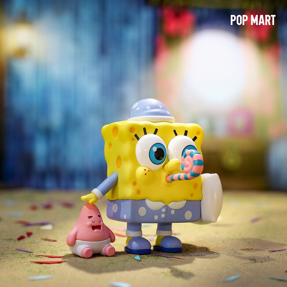 POP MART KOREA, SpongeBob Pajamas Party - 스폰지밥 파자마 파티 시리즈 (랜덤)