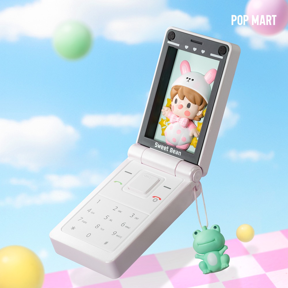 POP MART KOREA, Sweet Bean Pearl White Flip Phone Blister - 스위트빈 펄 화이트 플립폰 블리스터